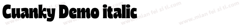 Cuanky Demo italic字体转换